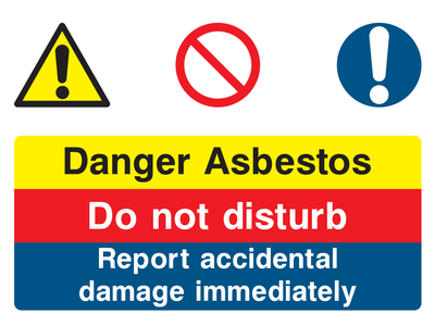 Danger Asbestos Sign Multi - Safe Signs