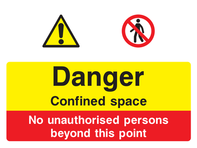 Danger Confined Space Sign Multi - Safe Signs