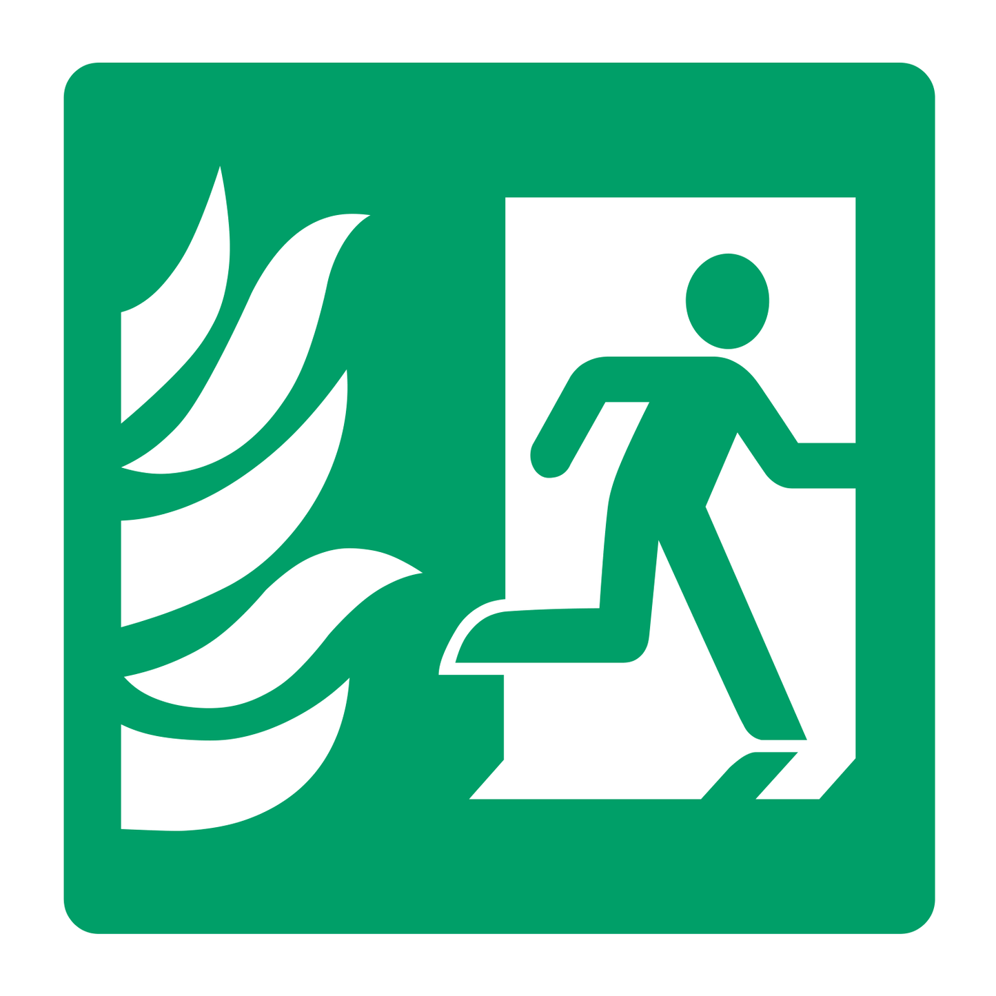 Man Running Right Sign - Safe Signs