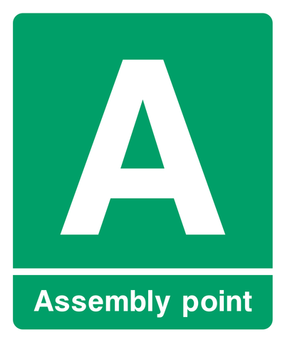 Assembly point A Sign Portrait - Safe Signs