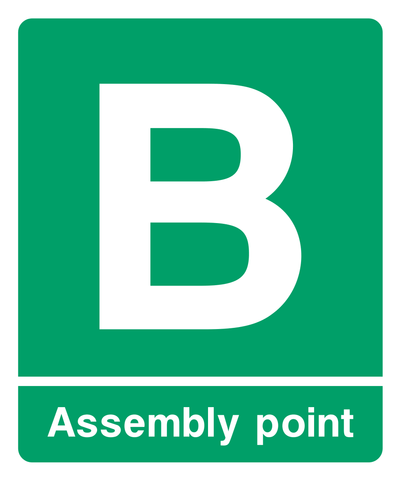 Assembly point B Sign Portrait - Safe Signs