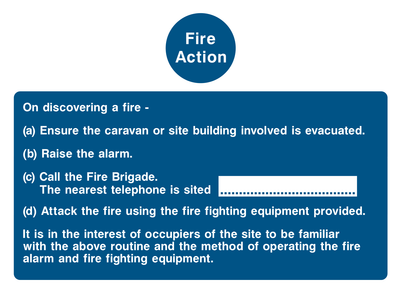 Fire action instructions Sign 2 - Safe Signs