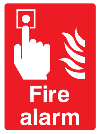 Fire alarm Sign Portrait - Safe Signs