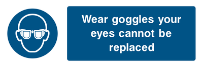 Wear Goggles Sign 1 - Safe Signs