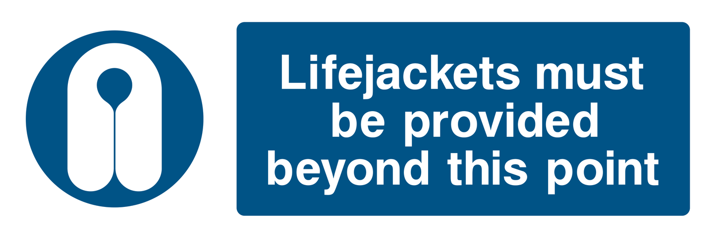 Lifejackets Must Be Provided Sign 1 - Safe Signs