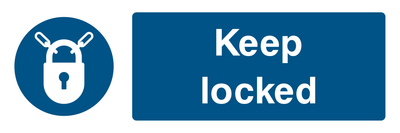 Keep Locked Sign 1 - Safe Signs