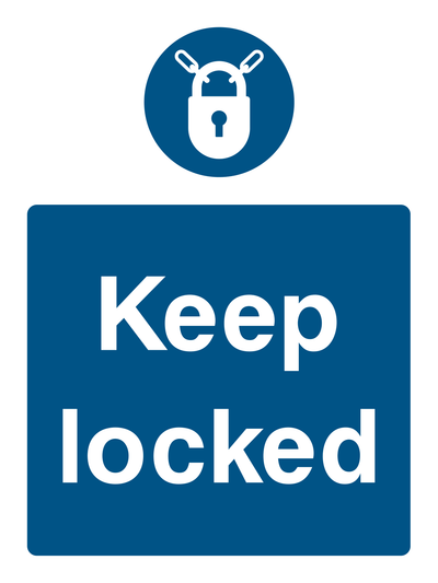Keep Locked Sign 3 - Safe Signs