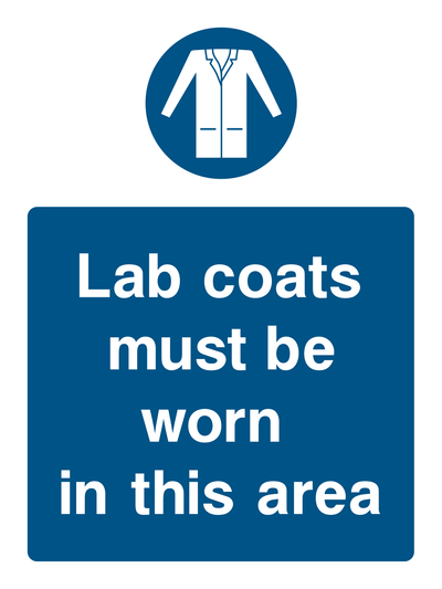 Lab Coats Sign Portrait - Safe Signs