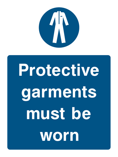 Protective Garments Sign Portrait - Safe Signs