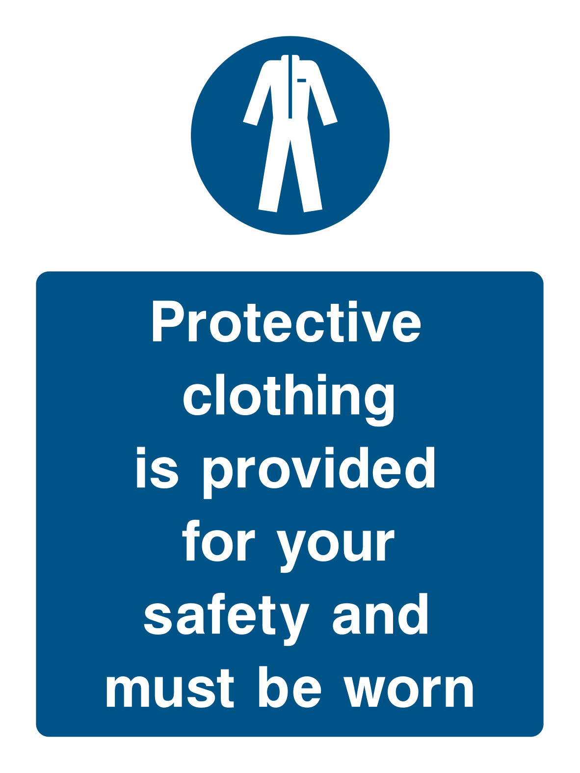 Protective Clothing Sign Portrait - Safe Signs