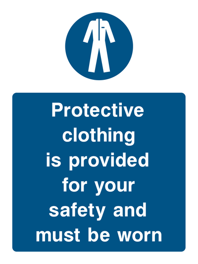 Protective Clothing Sign Portrait - Safe Signs