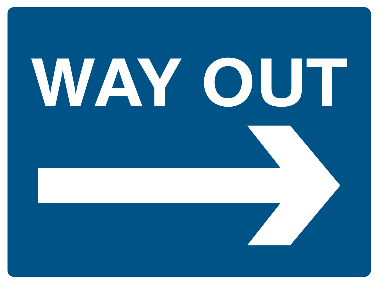 Way out (Right Arrow) Sign - Safe Signs