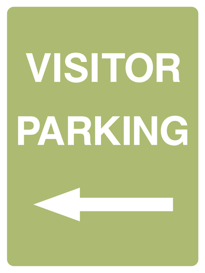 Visitor parking (Left Arrow) Sign - Safe Signs
