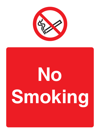 No Smoking Sign Portrait - Safe Signs