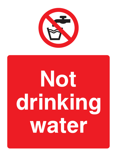 Not drinking water Sign Portrait - Safe Signs