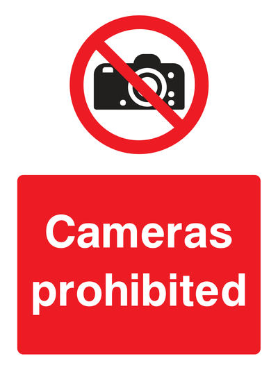 Cameras prohibited Sign 1 - Safe Signs