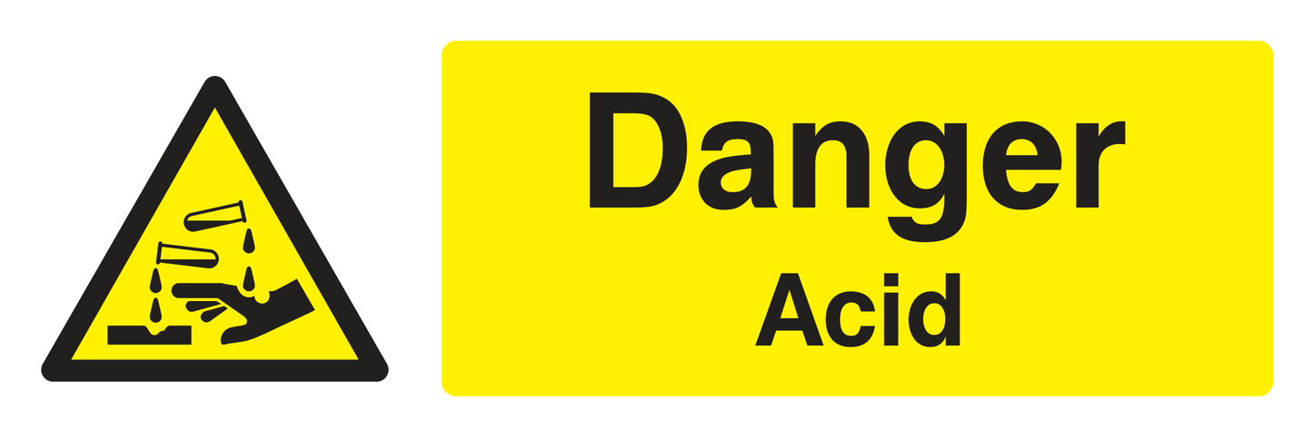 Danger Acid Sign Landscape - Safe Signs