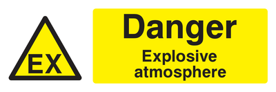 Danger Explosive Atmosphere Sign 3 - Safe Signs