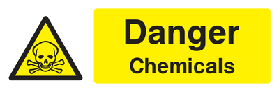 Danger Chemicals Sign Landscape - Safe Signs