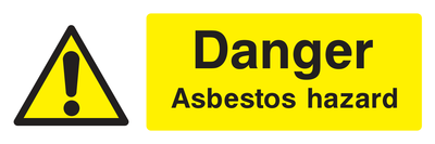 Danger Asbestos Hazard Sign Landscape - Safe Signs