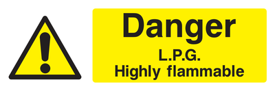 Danger L.P.G. Highly Flammable Sign 2 - Safe Signs