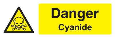 Danger Cyanide Sign Landscape - Safe Signs