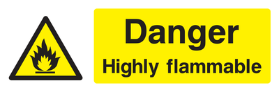 Danger Highly Flammable Sign 2 - Safe Signs