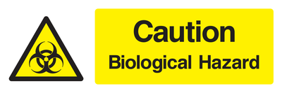Caution Biological Hazard Sign Landscape - Safe Signs
