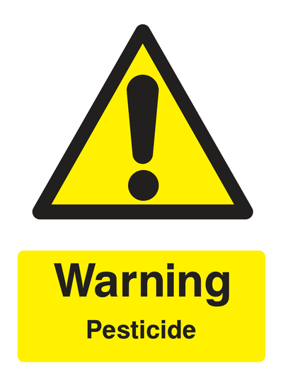 Warning Pesticide Sign Portrait - Safe Signs