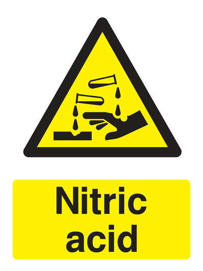 Nitric Acid Sign Portrait - Safe Signs