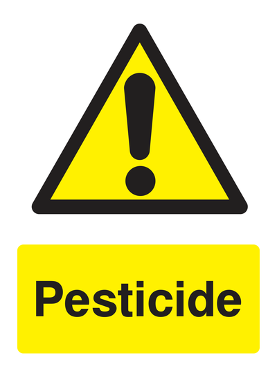 Pesticide Sign Portrait - Safe Signs