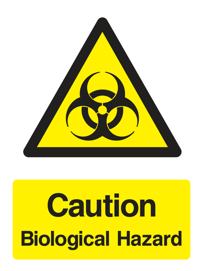 Caution Biological Hazard Sign Portrait - Safe Signs