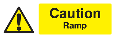 Caution Ramp Sign Landscape - Safe Signs