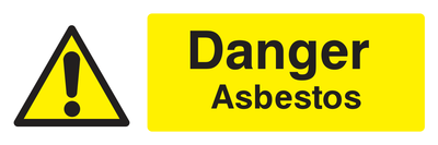 Danger Asbestos Sign Landscape - Safe Signs
