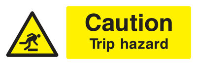 Caution Trip Hazard Sign Landscape - Safe Signs