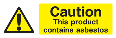 Caution This Product Contains Asbestos Sign Landscape - Safe Signs