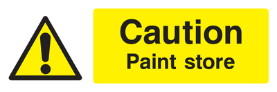 Caution Paint Store Sign Landscape - Safe Signs