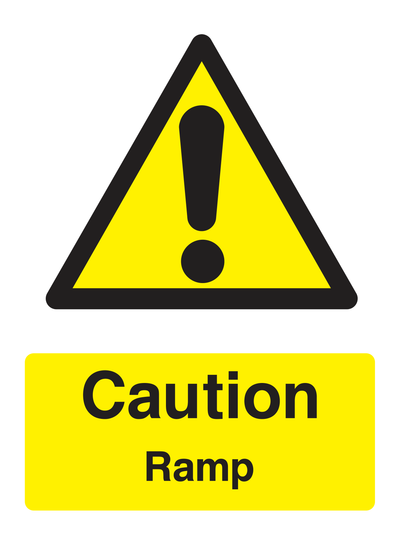 Caution Ramp Sign Portrait - Safe Signs