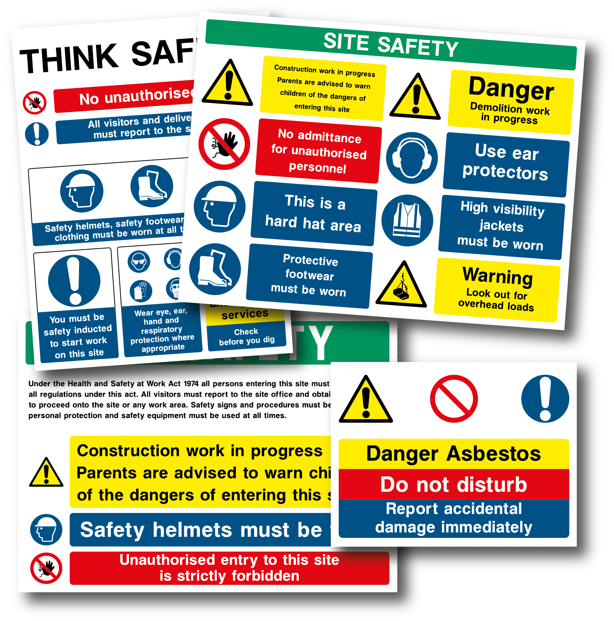 Site Safety Multi Message Signage by Safe Signs