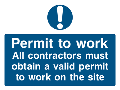 Permit to Work Sign - Safe Signs