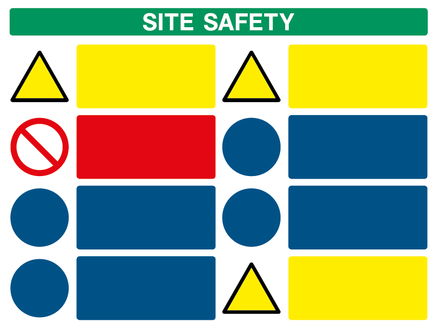 Custom Multi Message Site Safety sign 8up 1200x900mm - Safe Signs