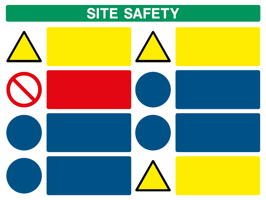 Temp Multi Message Sign Custom Multi Message Site Safety Sign 8up 800x600mm by Safe Signs