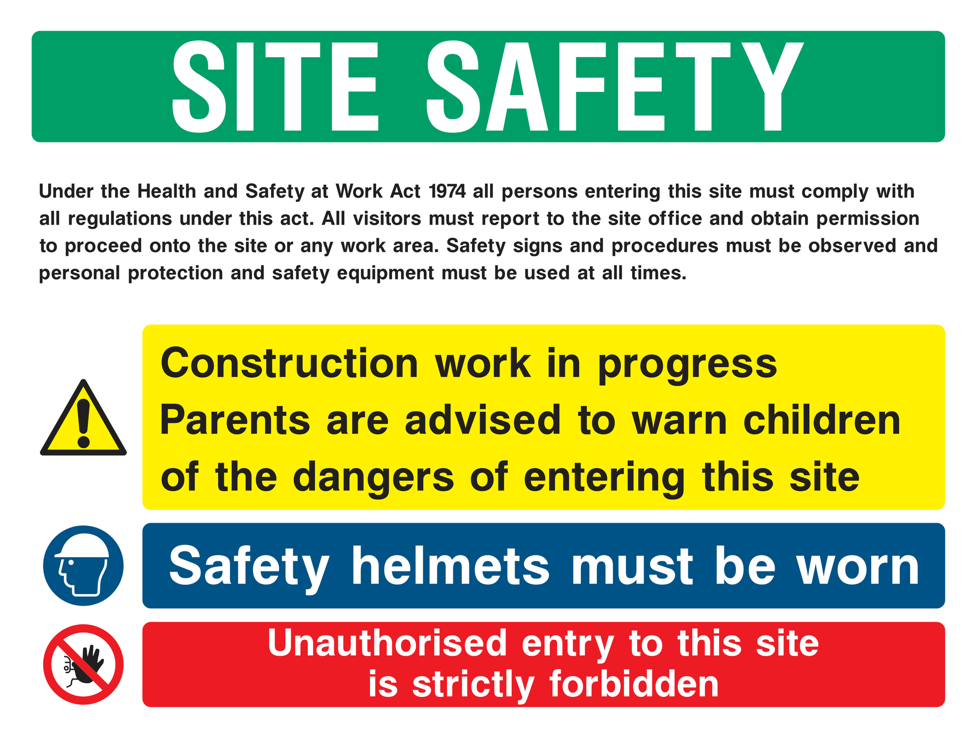 Site Safety v5 Sign - Safe Signs