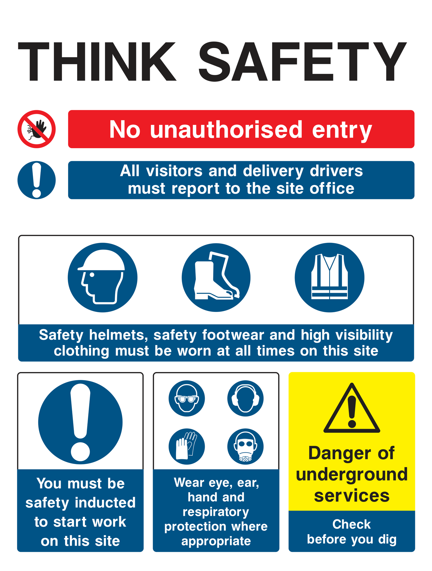 Think Safety Sign - Safe Signs