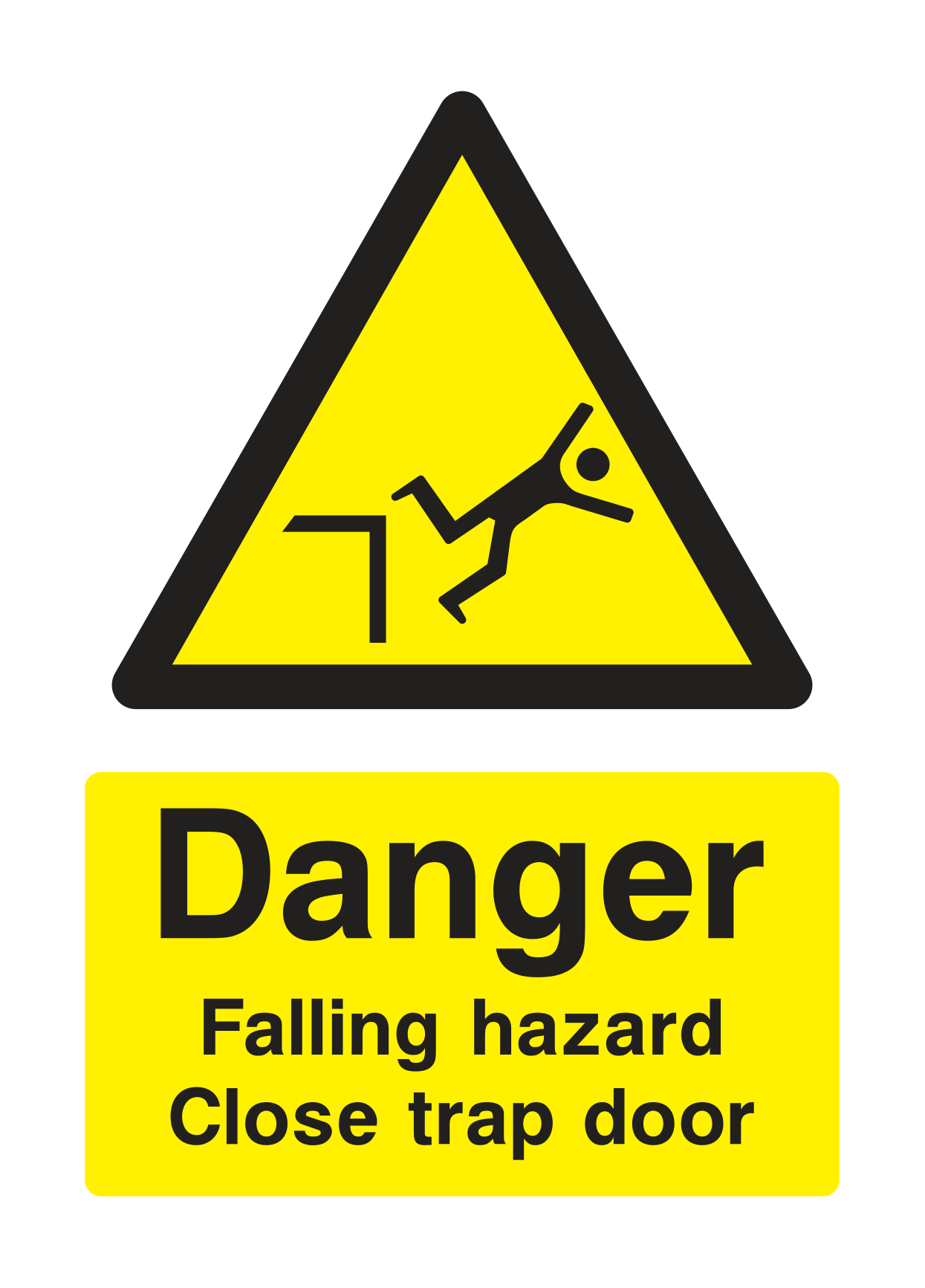 Danger Falling Hazard Sign - Safe Signs