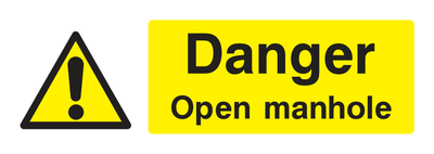 Danger Open Manhole Sign - Safe Signs