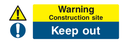 Warning Construction Site Sign - Safe Signs