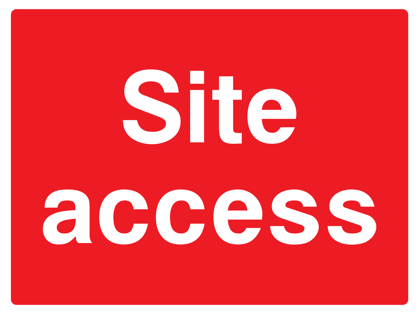 Site Access Sign - Safe Signs