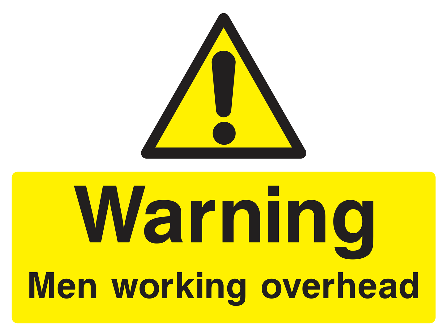 Warning Men Working Overhead Sign - Safe Signs