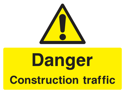 Danger Construction Traffic Sign - Safe Signs